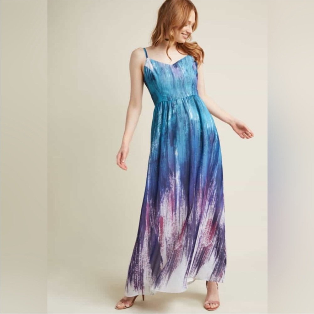 ModCloth Brushstroke to Conclusions Watercolor Maxi Dress Large - Picture 15 of 16
